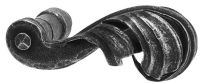 Tuerdruecker - Ausrichtung- rechts - Stil- Barock - Masse- 125x40x70 mm - Stahl S235JR-30-3265.8