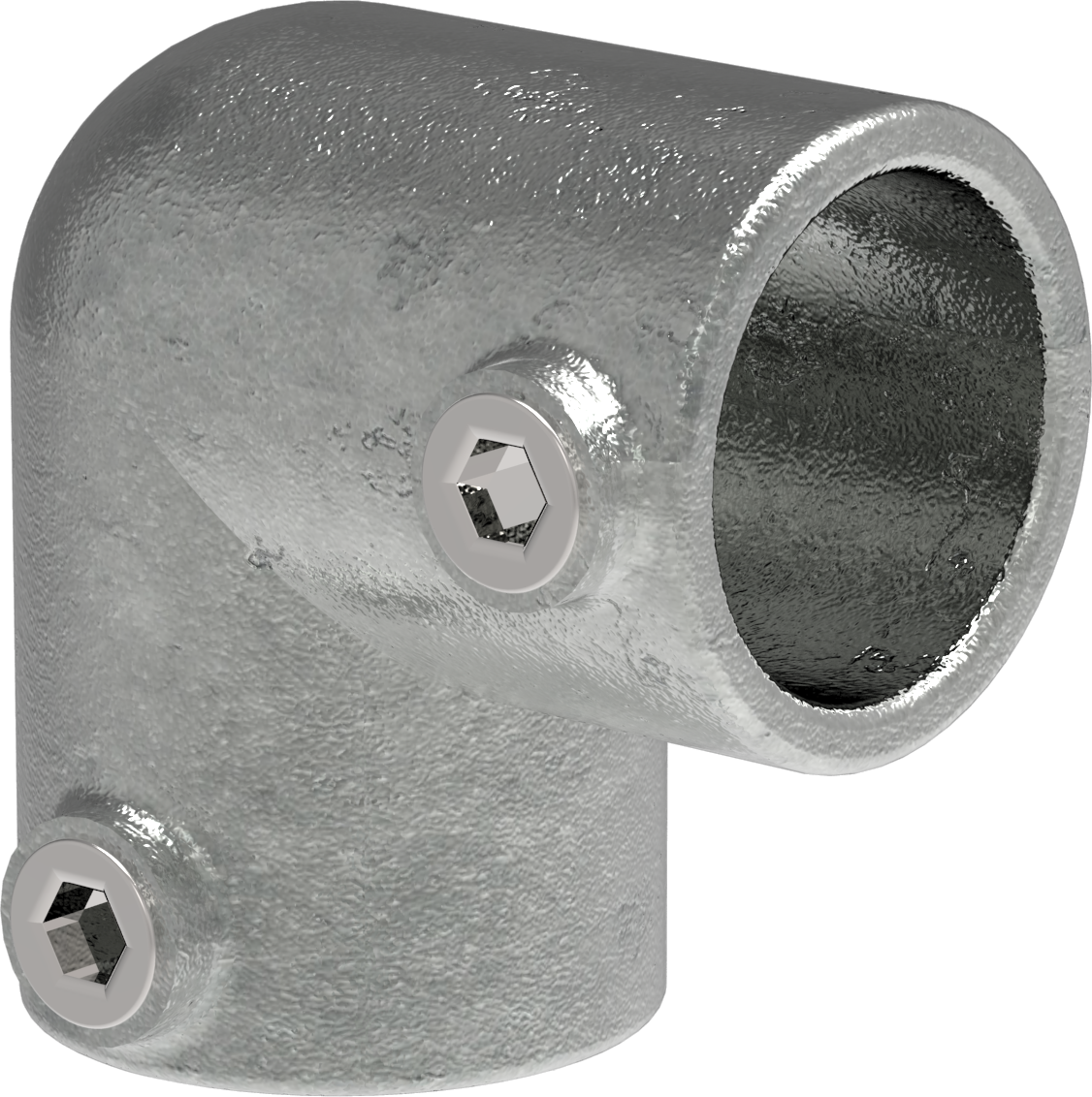 Rohrverbinder - Bogen 90° - 125 - 21-3 mm - 60-3 mm - 1-2- - 2- - Feuerverzinkt u. Elektrogalvanisiert-125