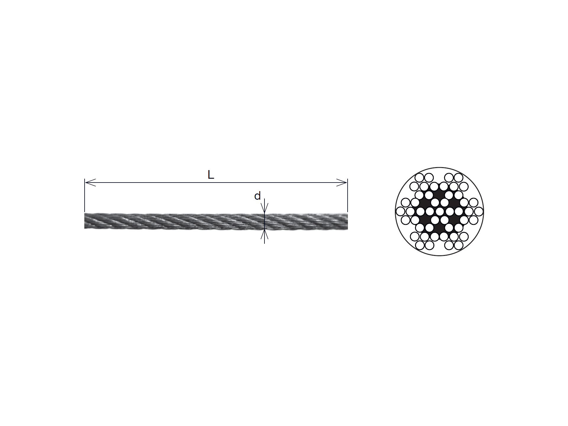 Edelstahldrahtseil Edelstahl AISI 316 5 mm x 25 m Aussenbereich-89-11A147900005025-A.4