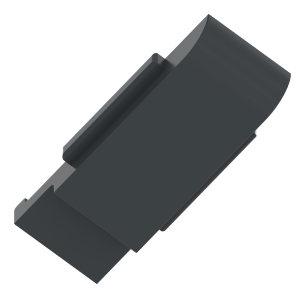 Sicherungsplatte Zinkdruckguss pulverbeschichtet RAL 7016 matt fuer Mod- 31-88-1131-BODEN-ZN0.7016