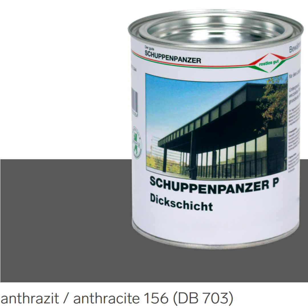 SCHUPPENPANZER-P Dickschicht 0714 anthrazit 156 DB 703 fuer Zaeune und STAHL-67-1052.0