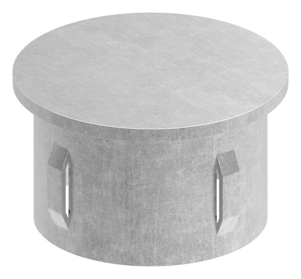 Stahlstopfen flach - fuer Rundrohr Ø 48-3x2-5-2-9 mm - Stahl S235JR- roh-30-2915.8