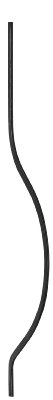 Bauchstab - Laenge- 1000 mm - Material- 16x8 mm - Stahl S235JR- roh-30-1181.8