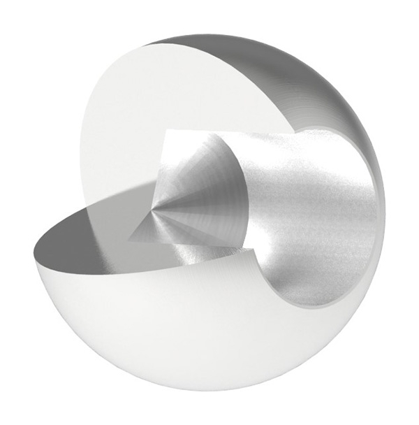 Kugel - Ø 25 mm - mit Sackloch- 12-2 mm - V4A Vollmaterial-11-4022.1