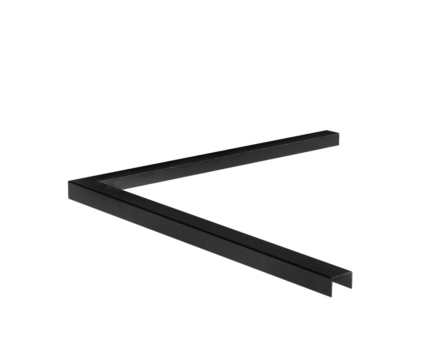 Glasabschlussleiste Ecke 90° Aluminium fuer Glas 12-13-52 mm schwarz eloxiert-89-11AL6901014G90SEB-A.4
