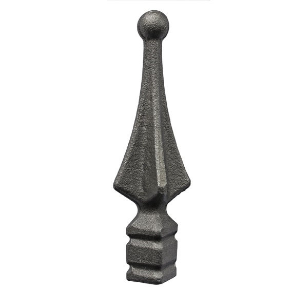 Zaunspitze Stahl geschmiedet  125 mm fuer 20×20 mm Vierkant roh-89-11E2125125-A.4