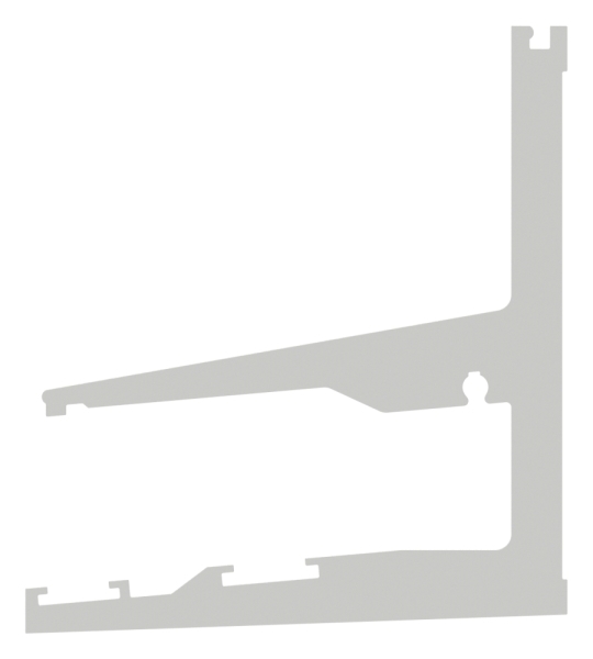 Vordachprofil Aluminium L = 1805 mm pulverbeschichtet RAL 7016-88-11VDE-1800.7016