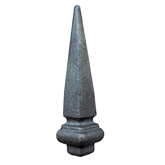 Zaunspitze Stahl geschmiedet  107 mm fuer 15×15 mm Vierkantrohr roh-89-11E2175107-A.4