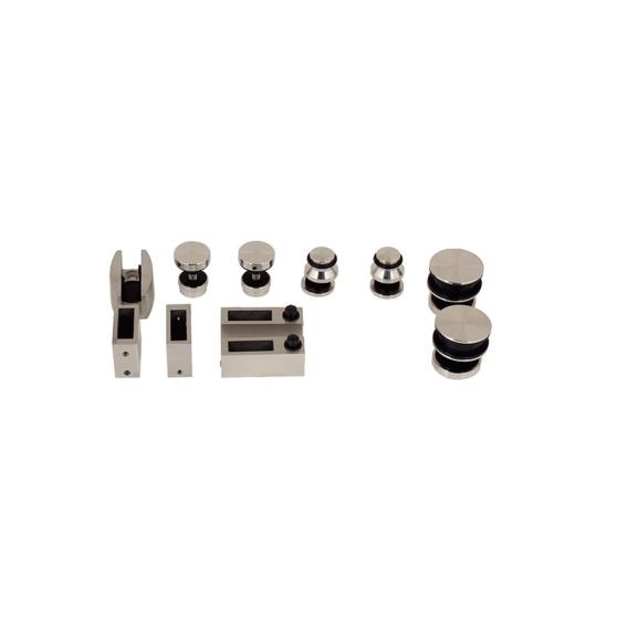 Schiebetuersystem Beschlagset fuer Glas 8-10mm- Edelstahl AISI 304 Glanz-89-11GS304P9802PCR-A.4