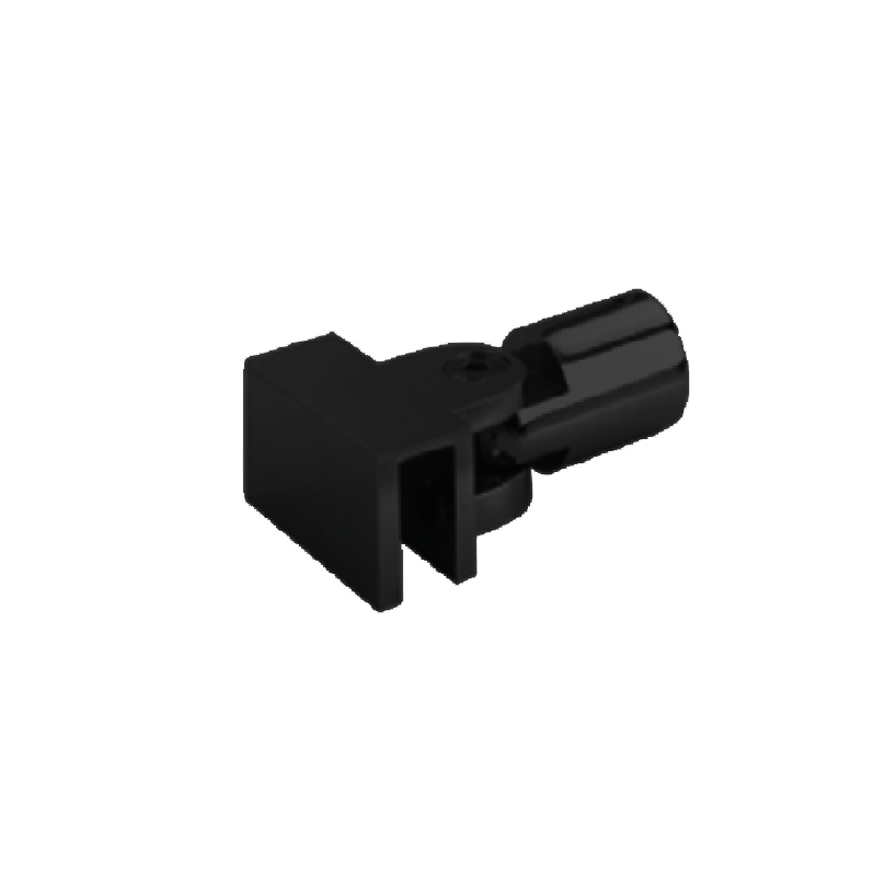 Glas-Stangen-Verbinder Messing fuer Stange Ø 19 mm flexibel schwarz-89-11GSBLACKZP126S-A.4
