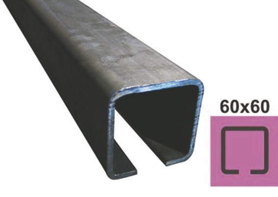 Laufschiene Stahl roh 60 x 60 x 4 mm L = 3000 mm-89-11H0260X60FE3000-A.4
