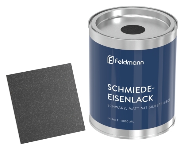 Schmiedeeisenlack schwarz matt mit Silbereffekt 1 Liter-88-117000.S