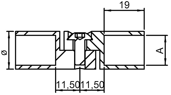 Rundstabverbinder V2A Ø 12 mm mit Gelenk 0-100°-11-1611.4