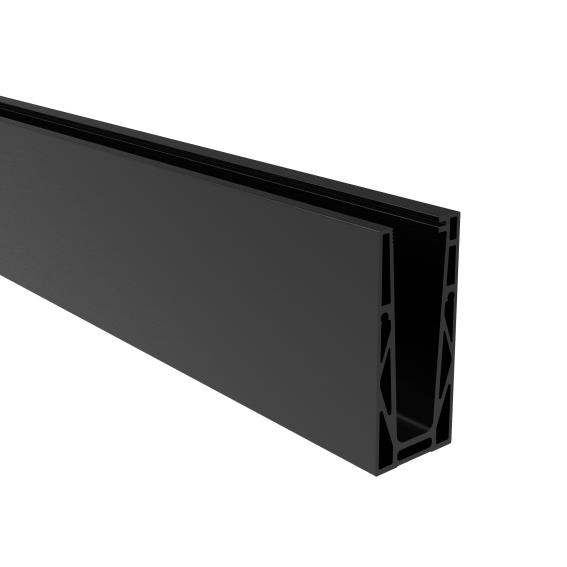 Ganzglasgelaender Profil Aluminium 2500 mm Oberverankerung Glas 12-21-52 mm-89-11AL0004ECO2500SEB-A.4