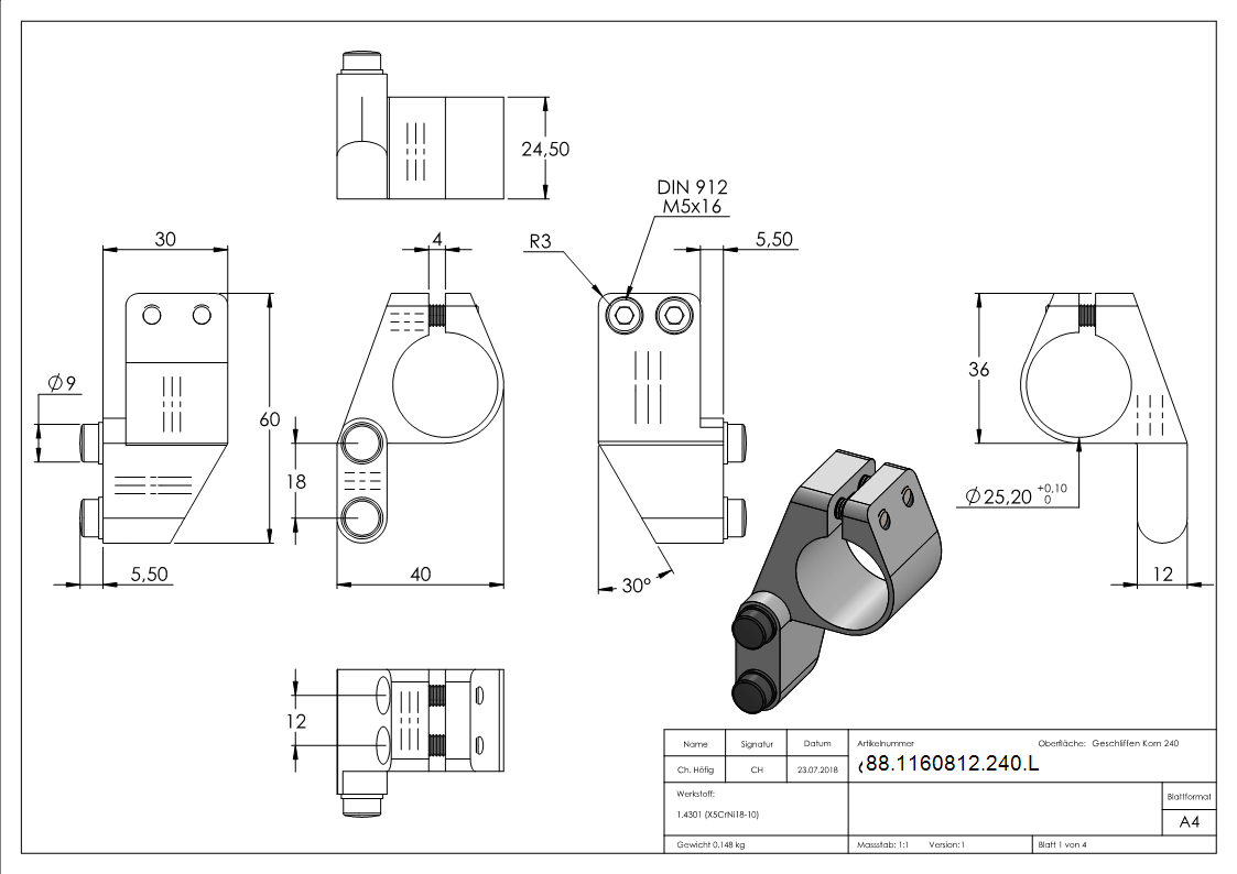 Rollwagenstopper V2A links-88-1160812-240.L
