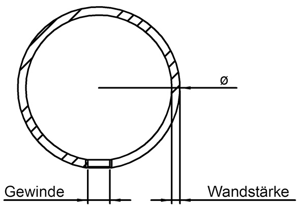 Hohlkugel Ø 500 mm mit Gewinde M10 V2A-11-4097.4