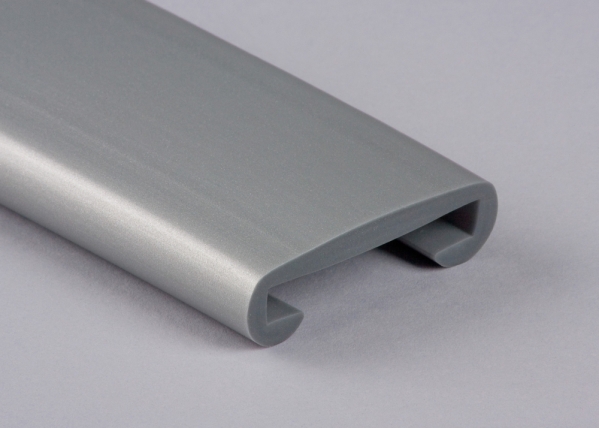 Kunststoffhandlauf fuer 50 x 8mm- weissaluminium- 25 Meter-88-11F508.011