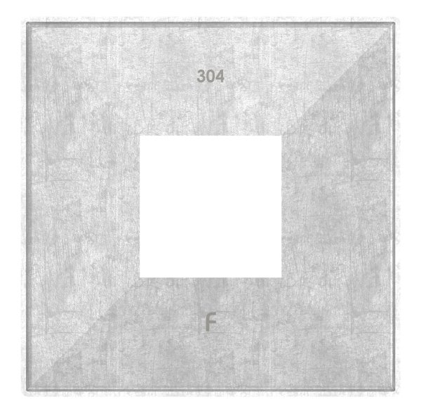 Abdeckrosette Ø 45x11 mm fuer Glasgelaender-Bodenklemme Ø 40 mm V2A-11-2706-A.4