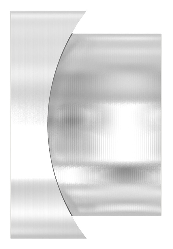 Gewindehuelse Edelstahl V2A fuer Rohr Ø 48-3 mm Gewinde M20 geschliffen Korn 240-88-1151352-240.48