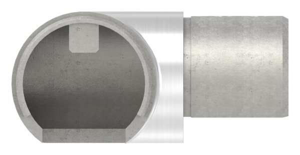 Verlaufsecke 90° - horizontal - fuer Nutrohr Ø 48-3 mm - V4A-12-2319.1