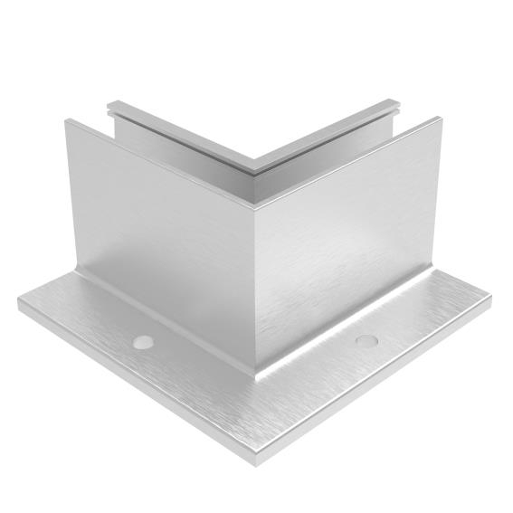 Innenecke Aluminium 90° fuer Glasprofil 12-21-52 mm Top-Montage Satin-ELOX-89-11AL0006SE90IN-A.4
