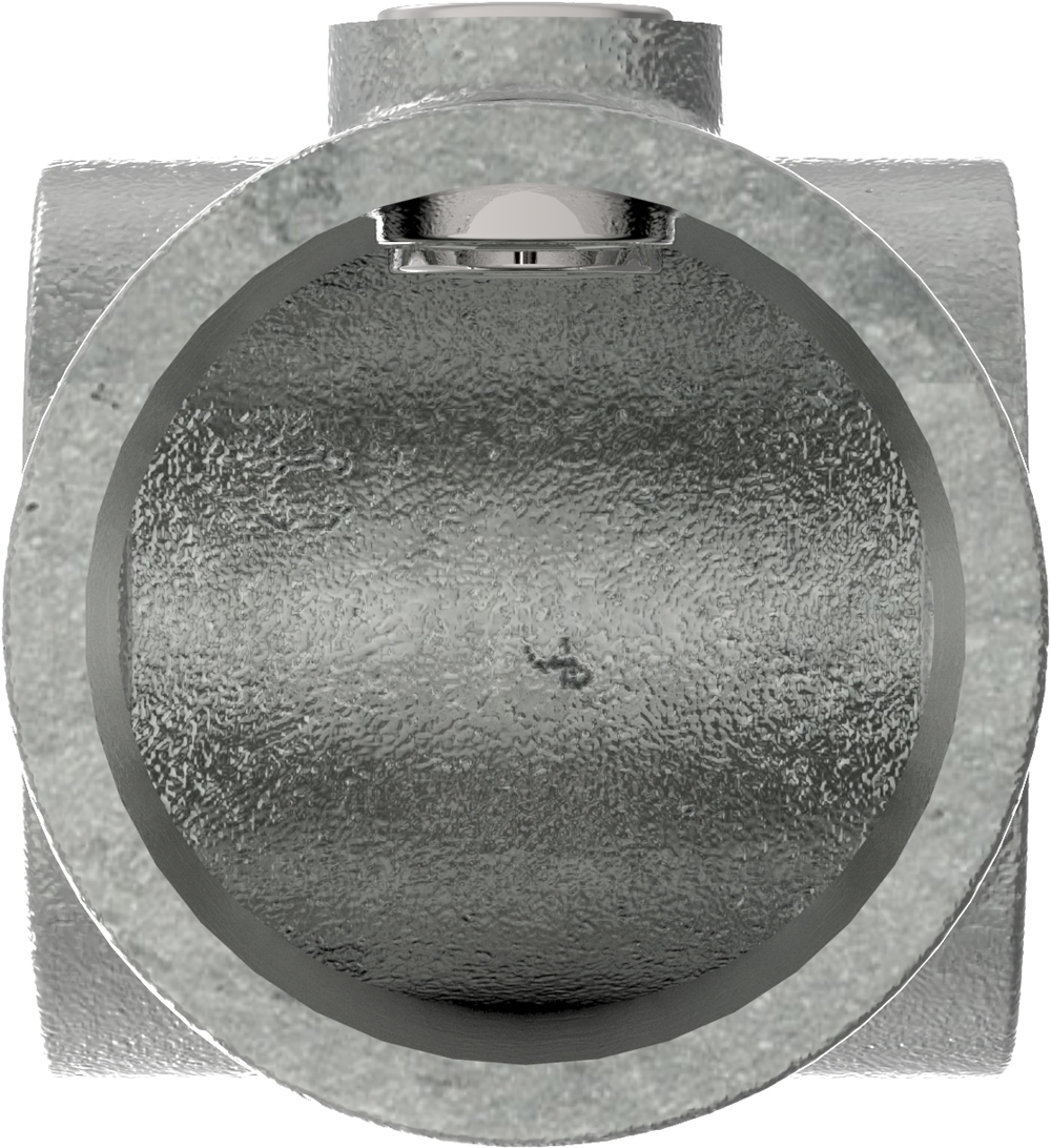 Rohrverbinder - T-Stueck kurz - 101B34 - 33-7 mm - 1- - Feuerverzinkt u. Elektrogalvanisiert-101B34