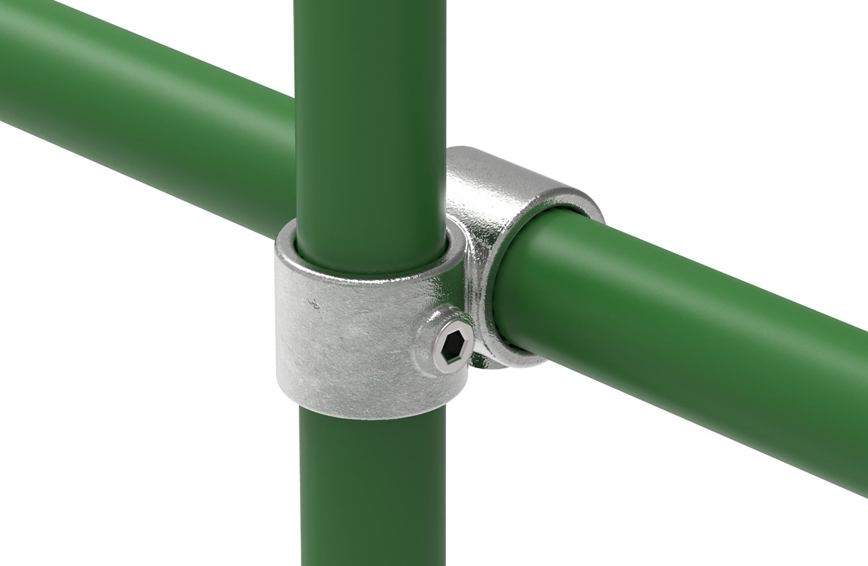 Rohrverbinder - Kreuzstueck vorgesetzt 90° - 161 - 26-9 mm - 60-3 mm - 3-4- - 2- - Feuerverzinkt u. Elektrogalvanisiert-161