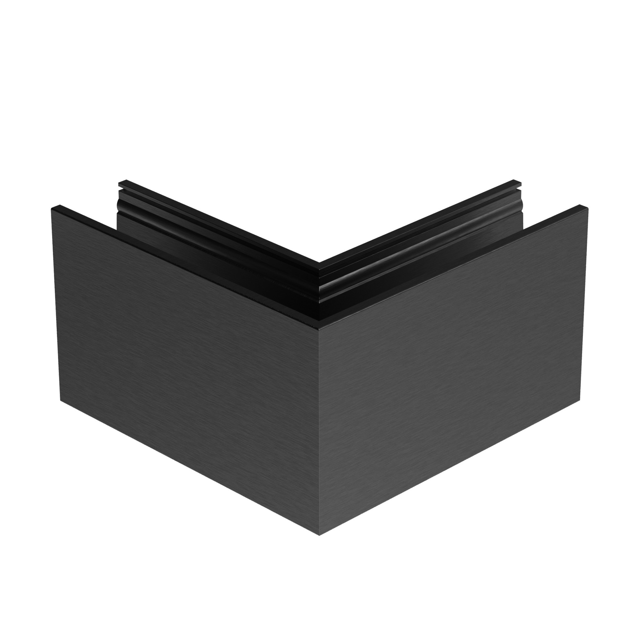 Eckverbinder Aluminium fuer Glas 12-21-52 mm innen Oberverankerung Satin-ELOX Schwarz-89-11AL0004PROSEB90-A.4