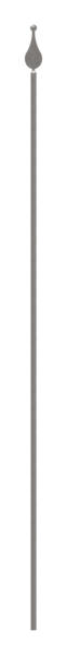 Zaunstab Laenge- 1200 mm Material Ø 12 mm - Spitze mit Kugel Stahl S235JR- roh-30-1245.8