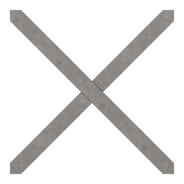 Kreuz - Material- 12x12 mm - Masse- 125x125 mm - Stahl S235JR- roh-30-1935-125.8