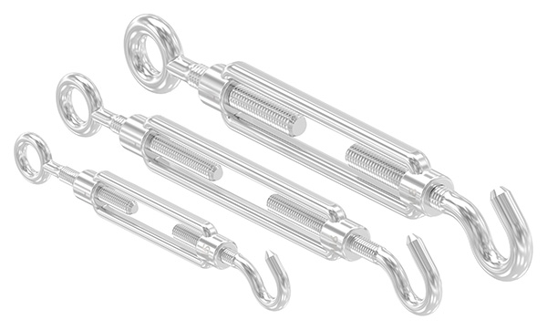 Spannschloss - M6 - Oese-Haken - mit Links-Rechtsgewinde - V4A-11-2957.1