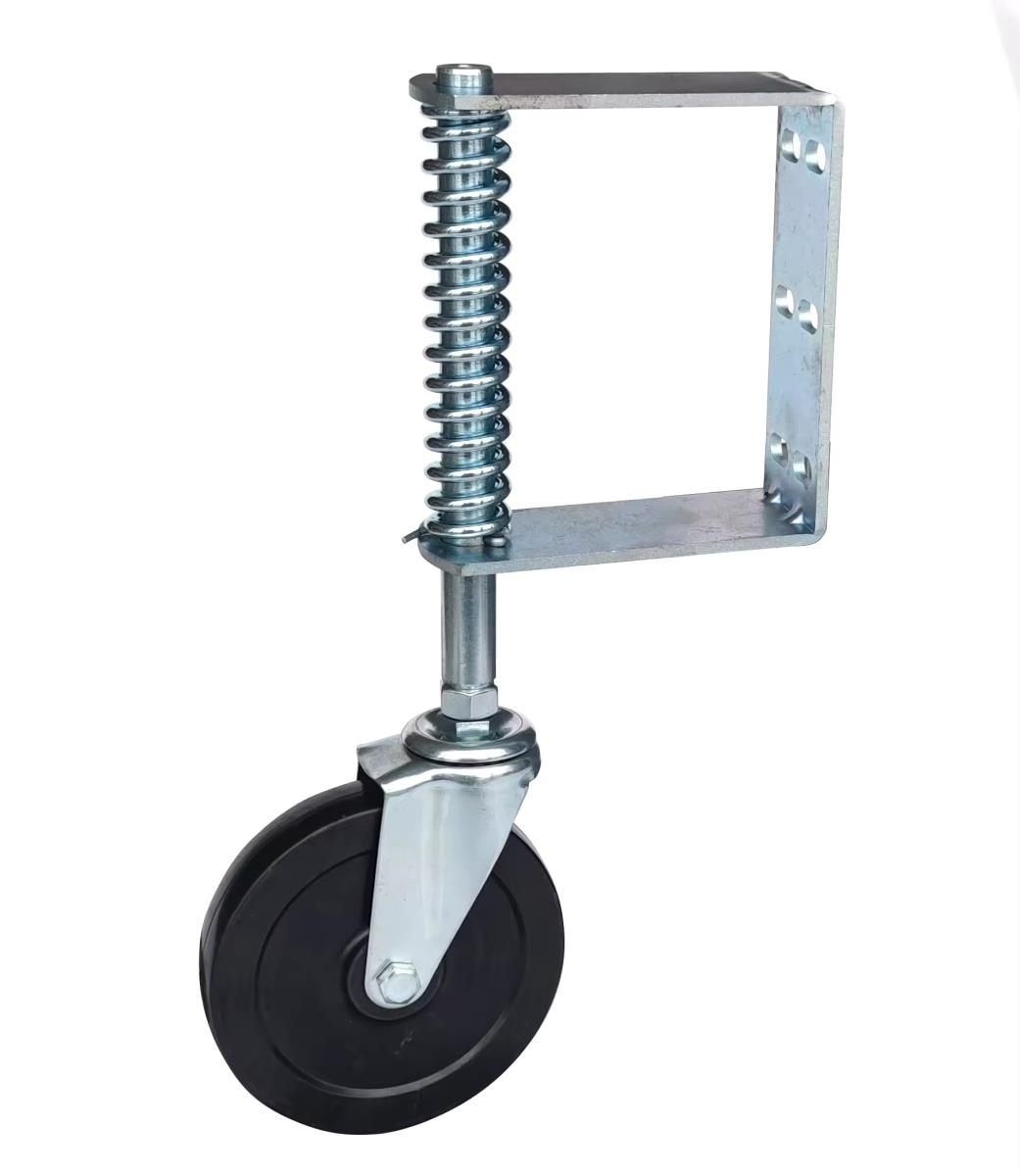 Torrolle gefedert Stahl verzinkt Ø 123 mm Gesamthoehe 355 mm-89-11HPK01D120-A.4