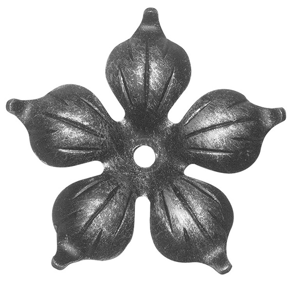 Rosette - Zierteil - Ø 90x2 mm mit Mittelbohrung 5-5 mm - Stahl -Roh- S235JR-30-2628.8