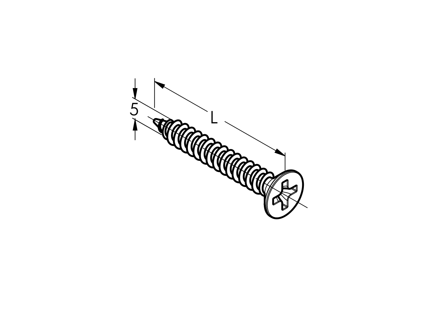 Spanplattenschraube Senkkopf Edelstahl AISI 304 5x20 mm DIN 7505A-89-11ADIN7505A5X20-A.4