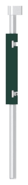 Bodenriegel mit Laenge 490mm- zum Anschrauben- RAL 6005 moosgruen-88-1156710-ALU.6005