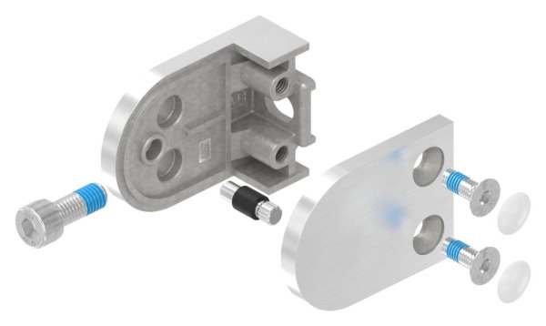Glasklemme 63x45x28 mm mit AbZ fuer Flachanschluss- V2A-10-2200ABZ.4