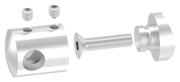 Querstabhalter V2A Edelstahl – Anschluss 42-4 mm fuer Rundstaebe 10 mm inkl- Schrauben-11-1020.4