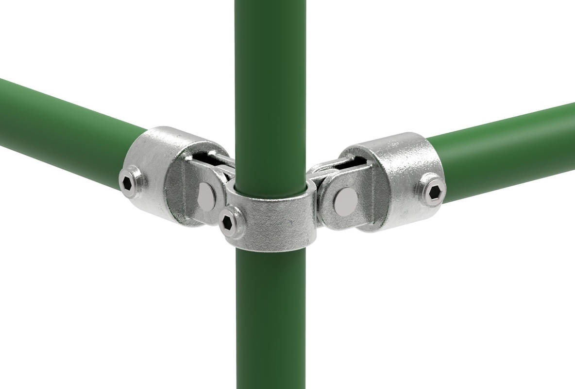 Rohrverbinder - Gelenkstueck doppelt 90° - 168 - 26-9 mm - 60-3 mm - 3-4- - 2- - Feuerverzinkt u. Elektrogalvanisiert-168