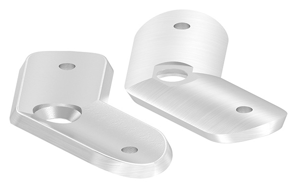 Handlaufanschlussplatte Edelstahl V2A 63x25x4 mm fuer Rohr Ø 42-4 mm 135°-88-1160178-240.4
