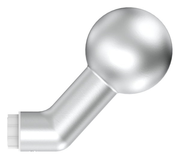 Alu-Tuerknopf gekroepft mit Kugel Ø 55 mm-12-3015.6