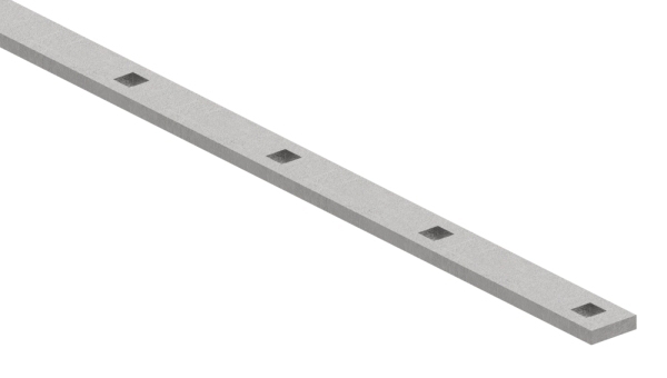 Gestanzte Stange - Masse- 30x8 mm - Laenge- 3000 mm - Stahl S235JR- roh-30-1676.8