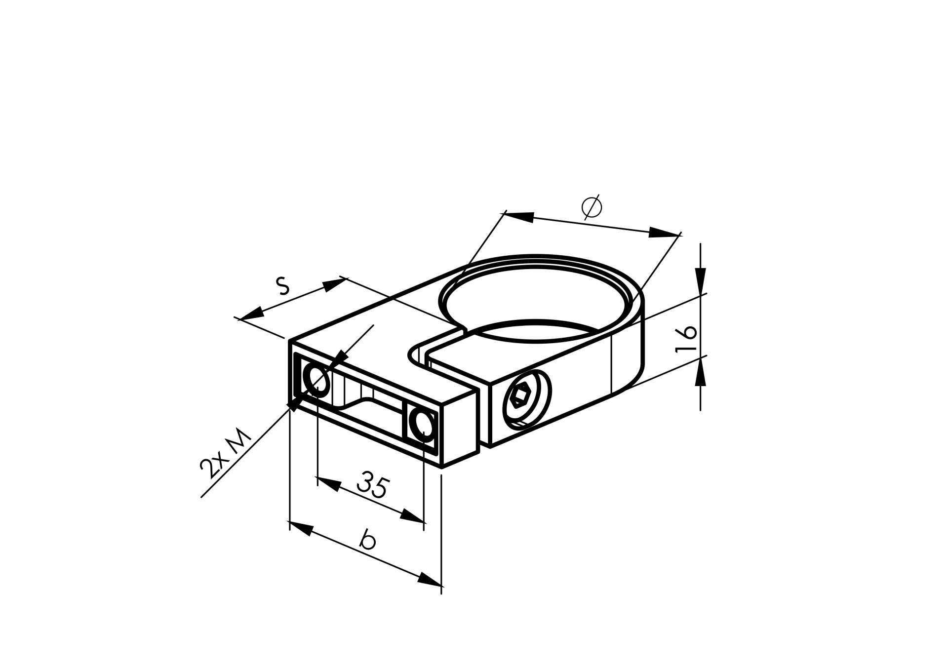 Spannring 35 mm fuer Rundrohr Ø 33-7 mm - V2A-11-3040-A.4