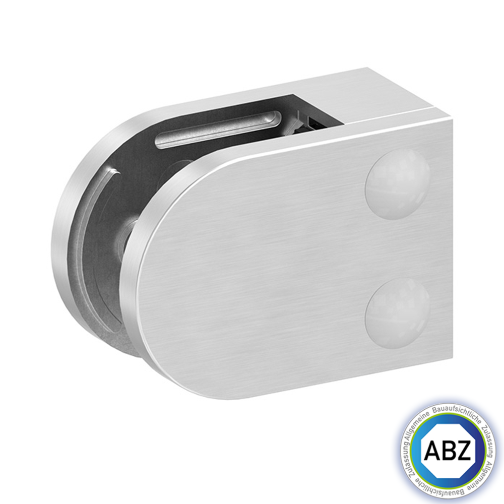 Glasklemme - mit ABZ Zulassung - Masse- 63x45x30 mm - verschiedene Anschluesse - V2A - V4A - Zink - Edel- Optik-GLASKLEMME-F-38-42-4.11