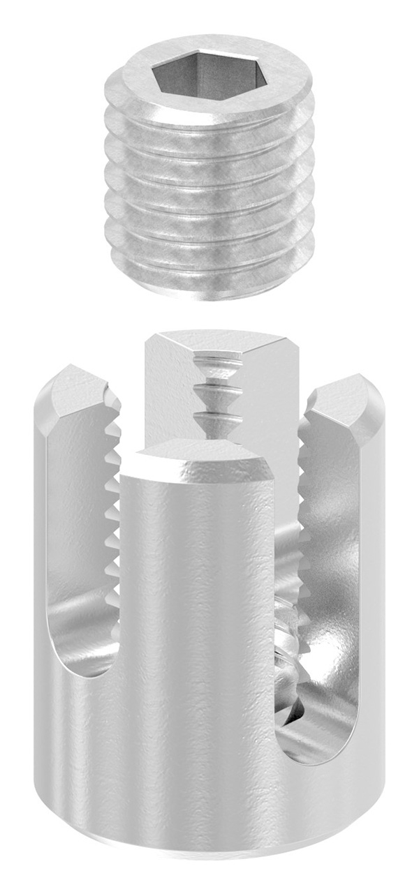 Kreuzklemme Edelstahl V4A fuer Seil Ø 6 mm-88.11100071006