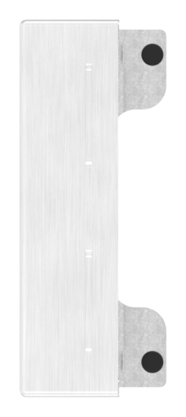 Edelstahlgegenkasten eckig V2A geschliffen Korn 240- 40 mm- Abstand 72 mm-88-1159300-240.40