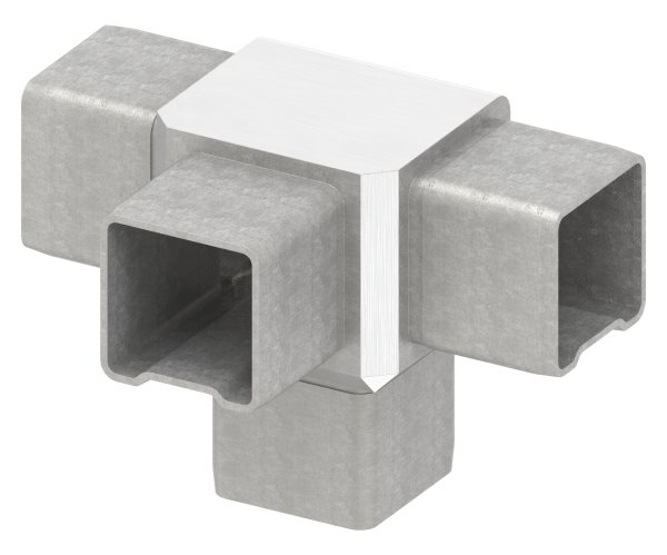 T-Verbinder V4A fuer Rohr 40x40x3 mm steckbar-88-1110154040.3
