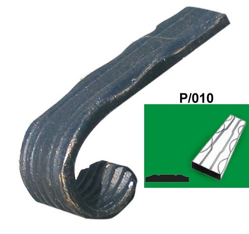 Handlauf Zierelement Volute aus Stahl- dekoriert- H50 L85mm-89-11U2P01040X8-A.4