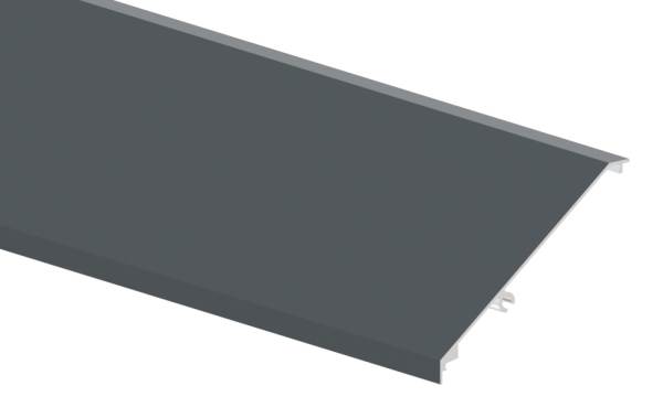 Vordachabdeckung Aluminium L = 1605 mm pulverbeschichtet RAL 7016-88-11VDE-AB-1600.7016