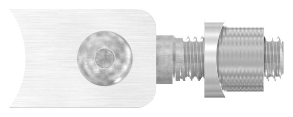 Torband Edelstahl V2A mit Gewindehuelse M12 fuer Rohr Ø 42-4 mm-88-11120-M12-VA.42
