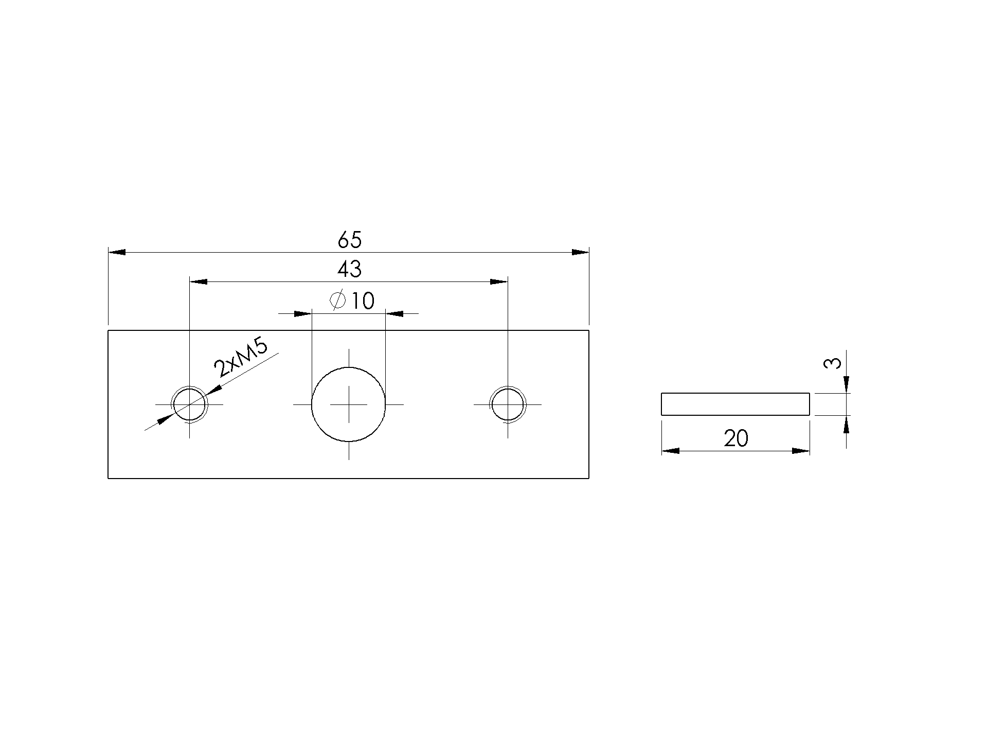 Montageplatte V4A 65 x 20 mm fuer LED Handlauf-89-11A14PDLED23X24-A.4